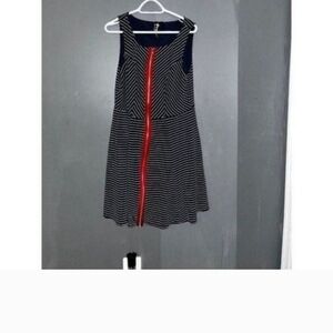 Striped Dress With Zipper Detail